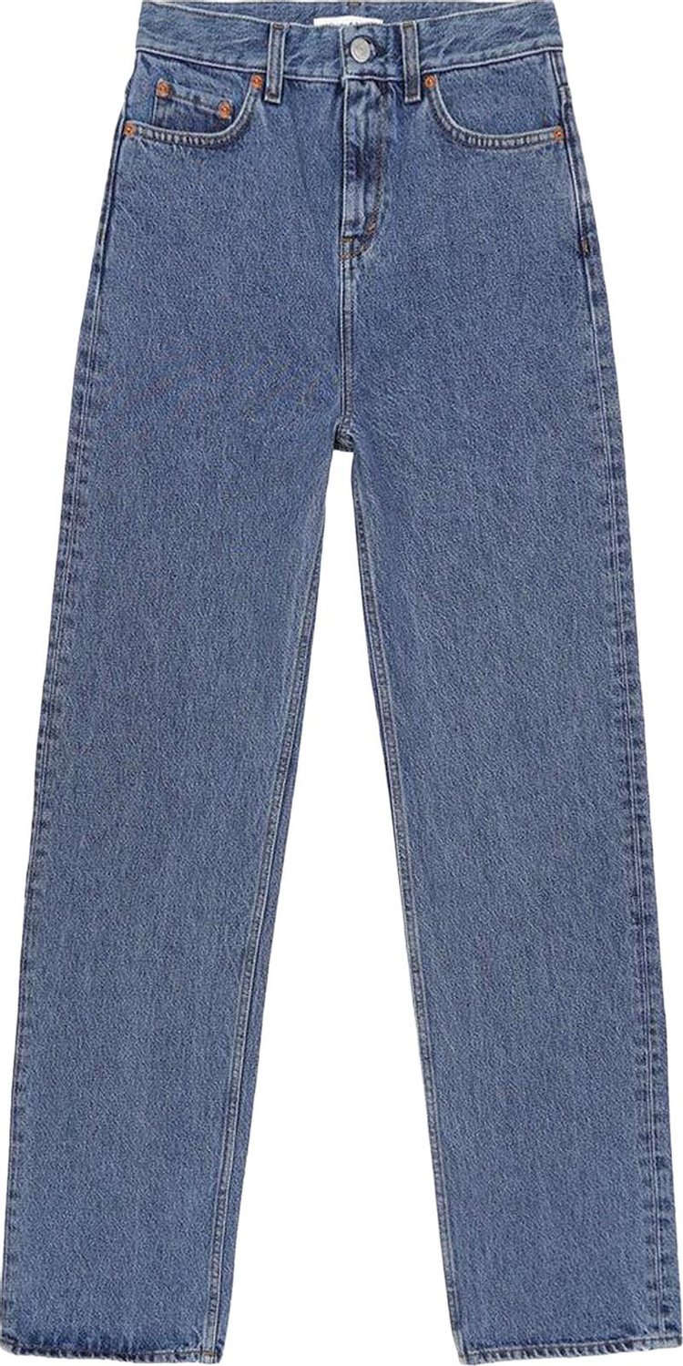 Sporty  Rich Wide Leg Jeans Medium Blue