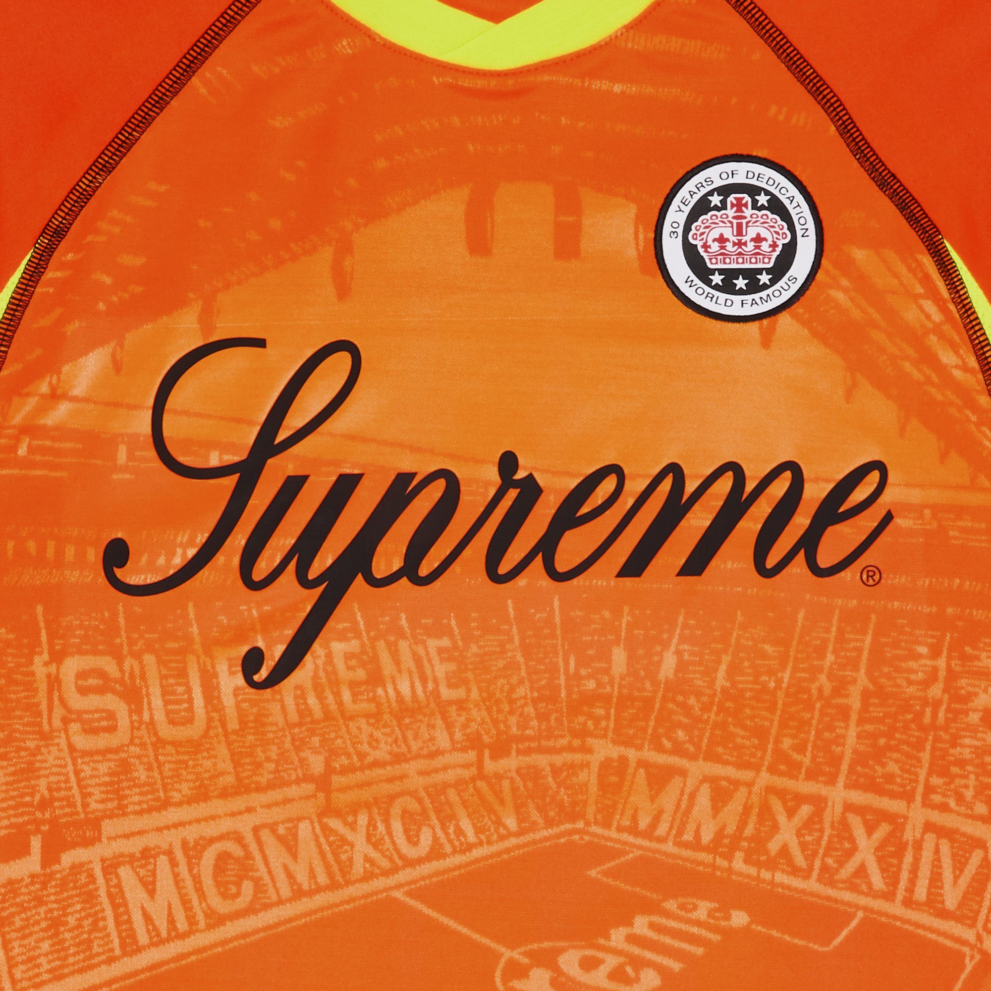 Size xl Supreme Jacquard Soccer Jersey 'Orange'