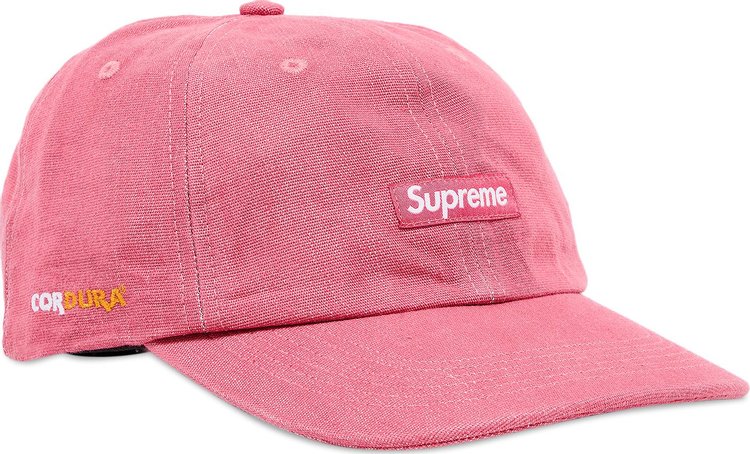 Supreme Cordura Denim Small Box 6 Panel Pink