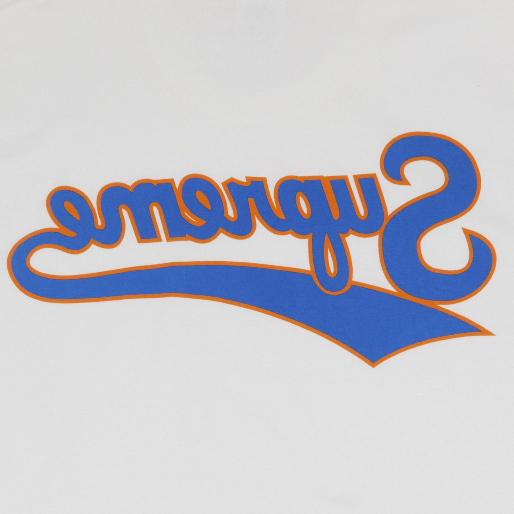 Backwards supreme logo top