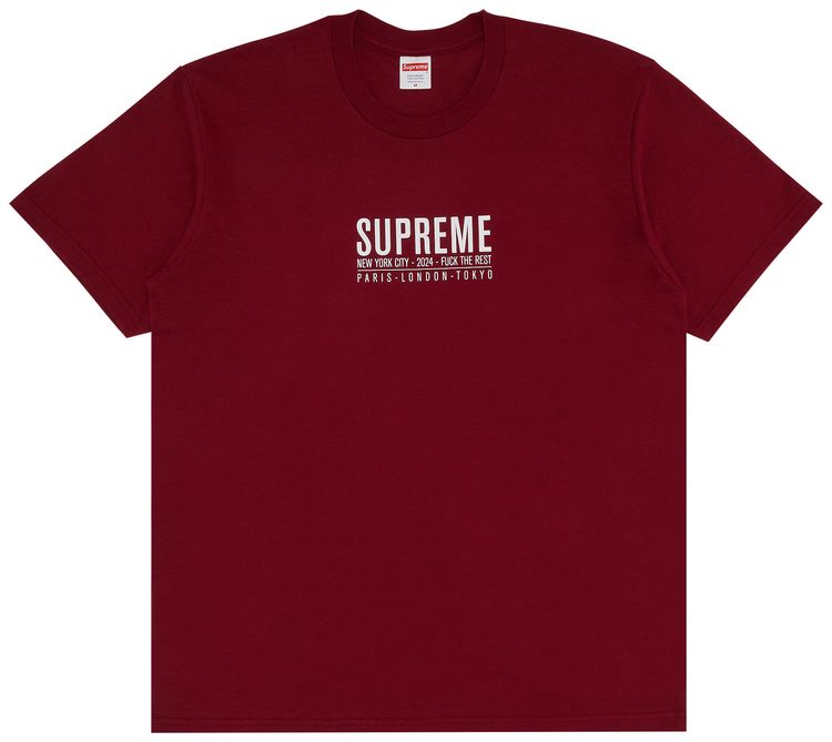 Supreme Paris Tee Cardinal