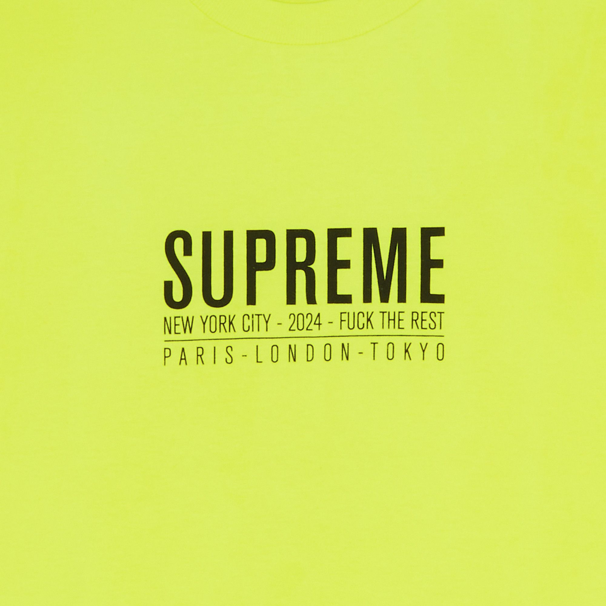 Buy Supreme Paris Tee 'Fluorescent Yellow' - SS24T46 FLUORESCENT YELLOW |  GOAT
