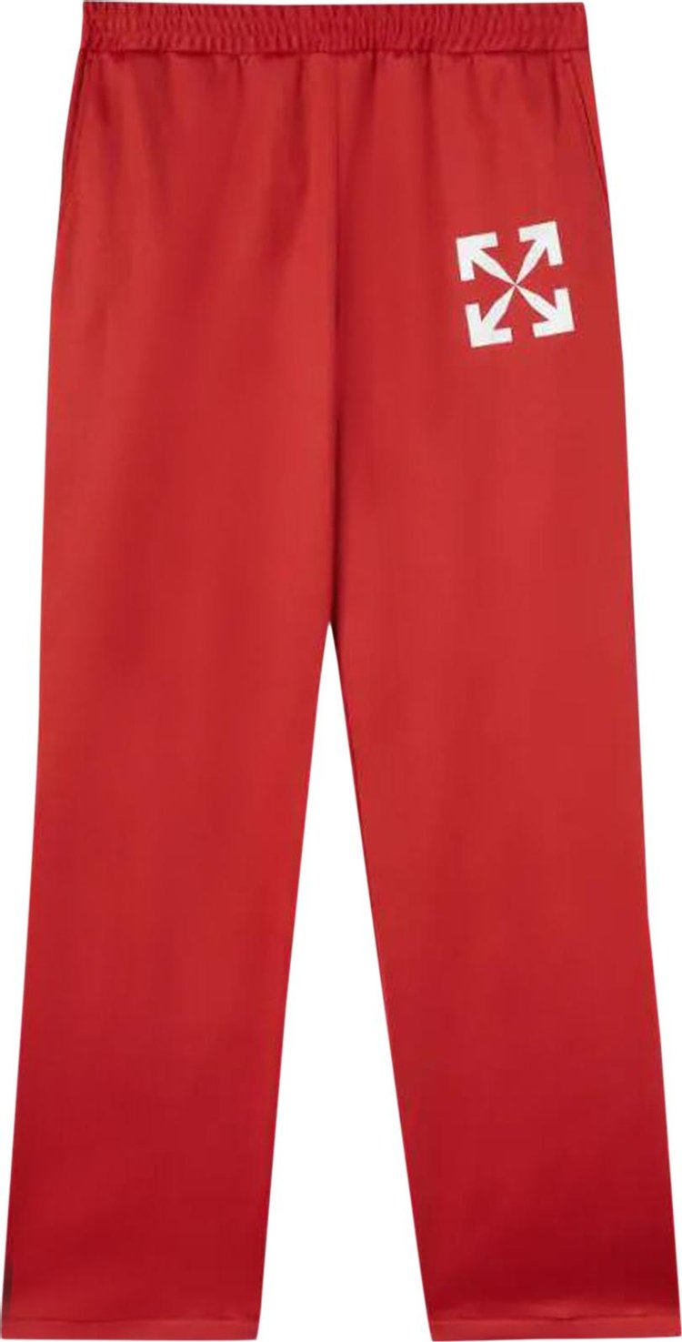 Off White Slim Track Pants Red