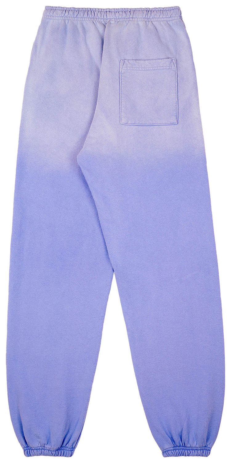 Sporty  Rich Serif Logo Embroidered Sweatpants Dip Dye BlueWhite