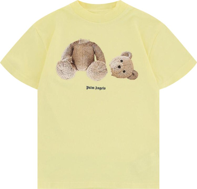 Palm Angels Kids Bear T Shirt YellowBrown