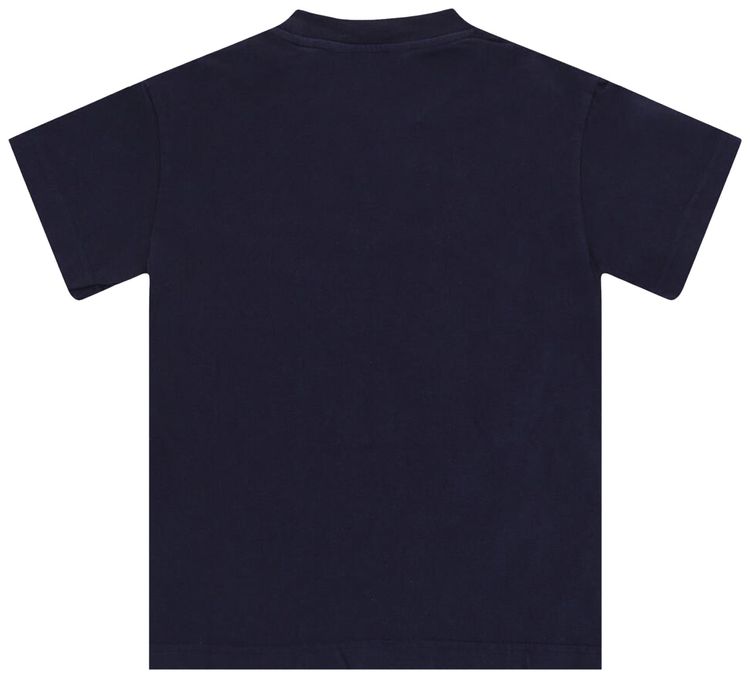 Palm Angels Kids Seasonal Logo T Shirt BlueMulticolor