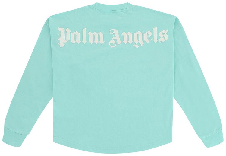 Palm Angels Kids Logo T Shirt BlueWhite