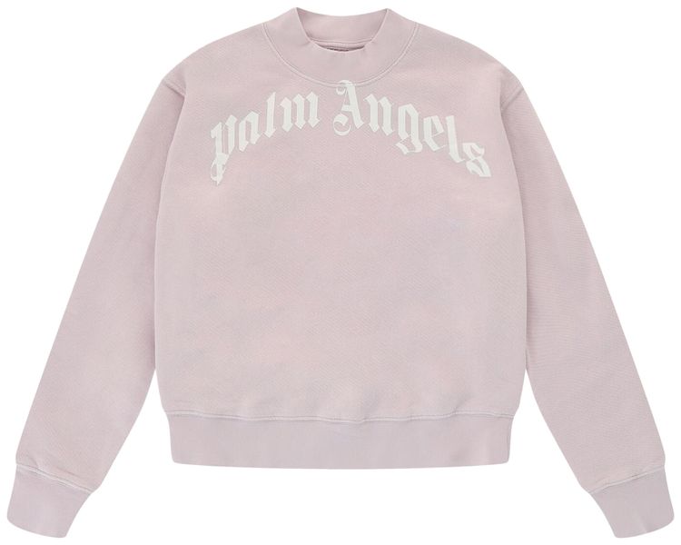 Palm Angels Kids Logo Sweatshirt LilacWhite