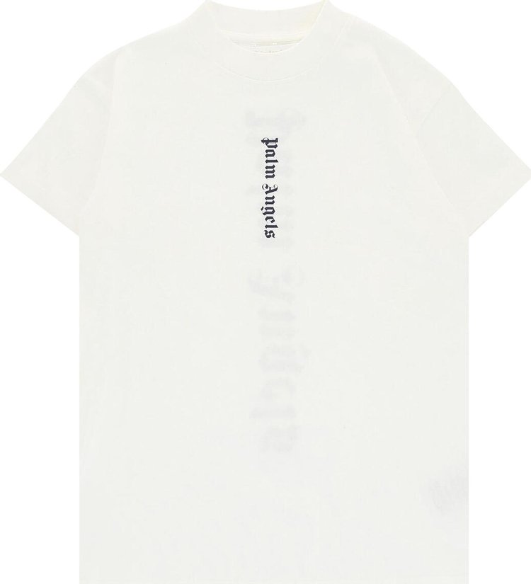 Palm Angels Kids Classic Over Logo Tee Dress WhiteNavy