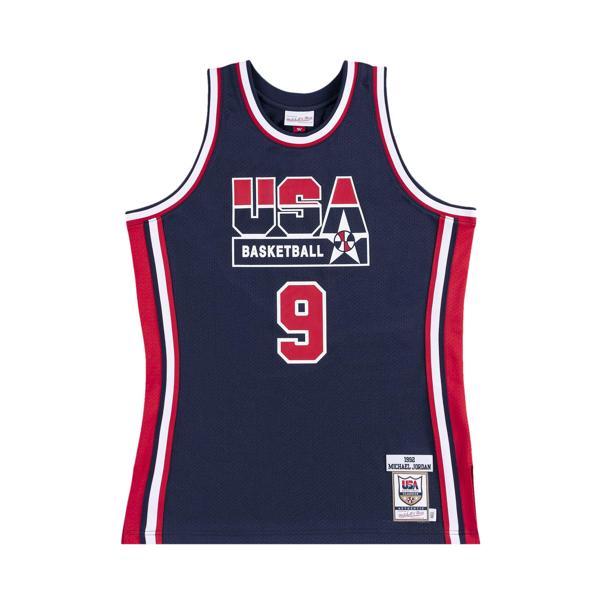 Buy Mitchell & Ness Team Michael Jordan USA Jersey 'Blue' - 6232