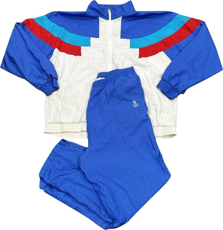 Vintage Team USA Olympics Color Block Tracksuit BlueMulticolor