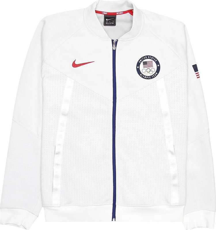 Nike Tokyo Summer Olympics Team USA Media Day Full Zip Jacket White