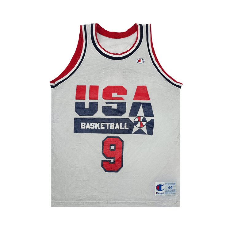 Vintage Champion Barcelona Summer Olympics Michael Jordan Dream Team Jersey White