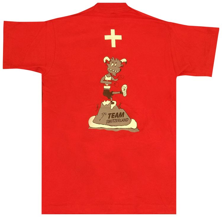 Vintage Winter Olympics Team Switzerland Tee Red