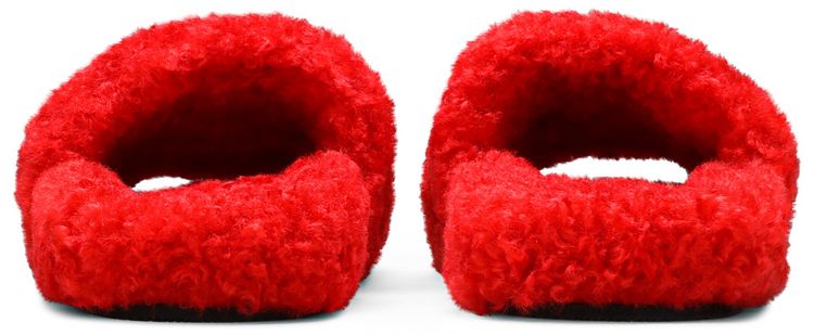 Balenciaga Wmns Furry Slides Red