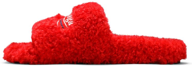 Balenciaga Wmns Furry Slides Red
