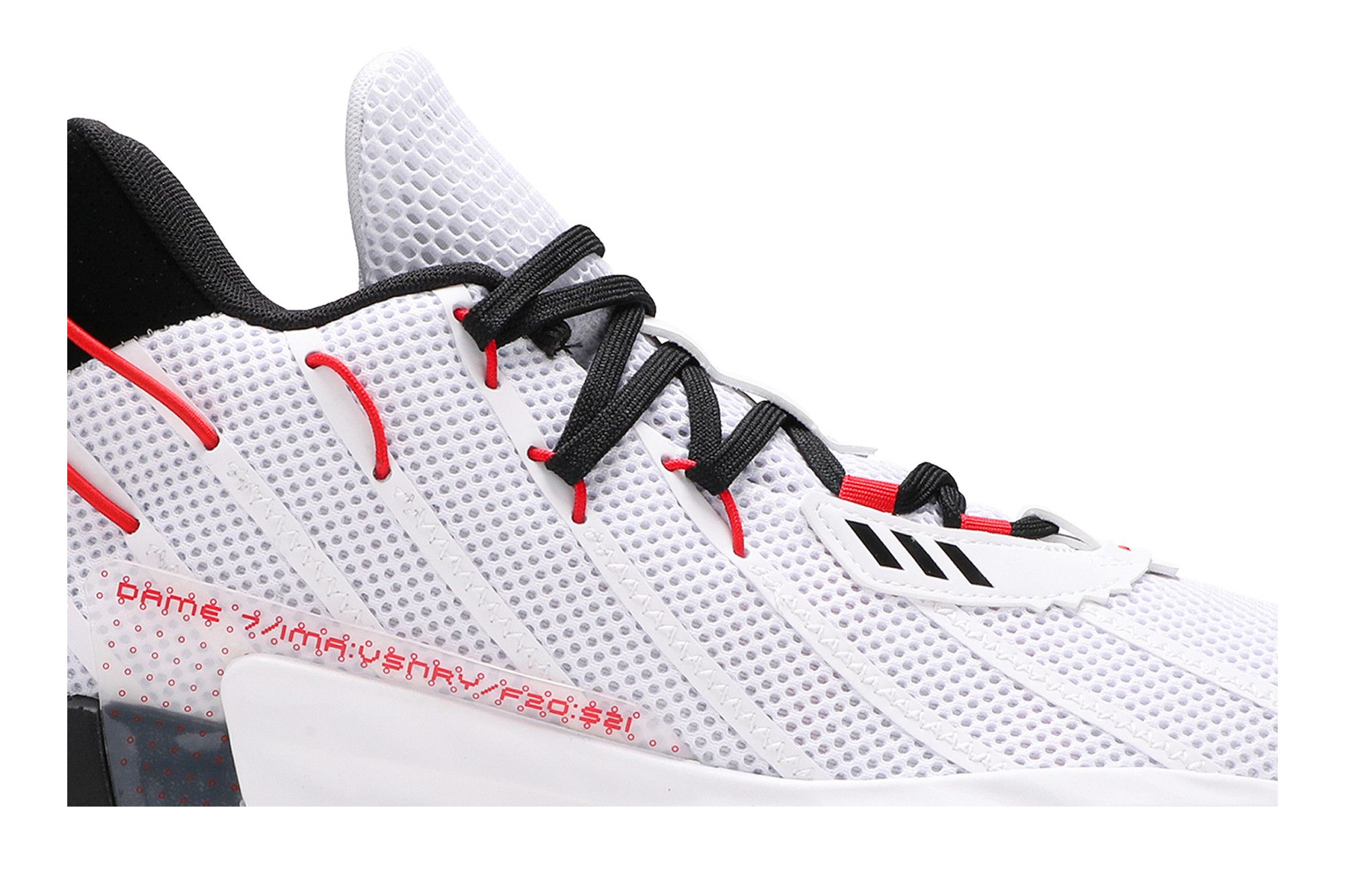 バスケットシューズ バッシュ   アデイダス Adidas Dame 7 White/Core Black/Scarlet Buy Adidas Dame 7 'Cloud White' - H04387 | GOAT
