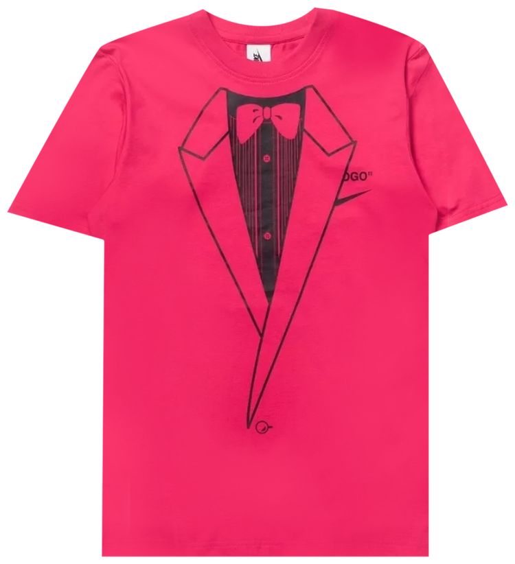 Nike Womens x Off White NRG A6 Tee Pink RushBlack