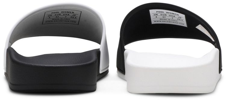 Balenciaga Wmns Pool Slides White Black
