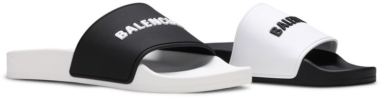 Balenciaga Wmns Pool Slides White Black