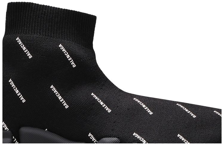 Balenciaga Wmns Speed 20 Sneaker Allover Logo   Black