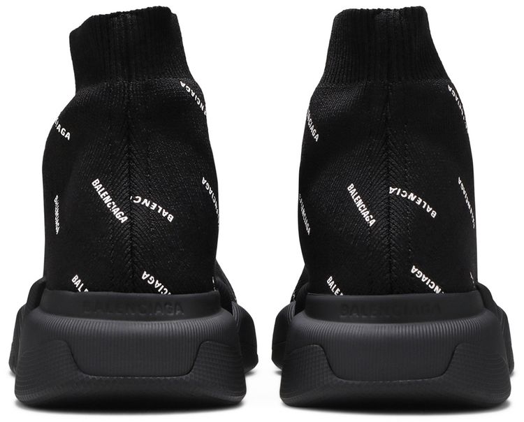 Balenciaga Wmns Speed 20 Sneaker Allover Logo   Black