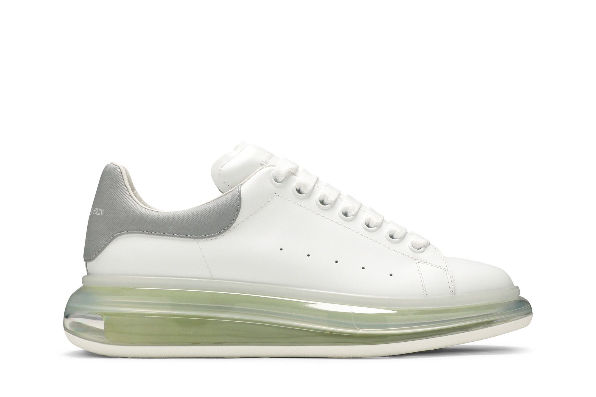 Size 6.0 Alexander McQueen Oversized Sneaker 'Transparent Sole - White  Gunmetal'