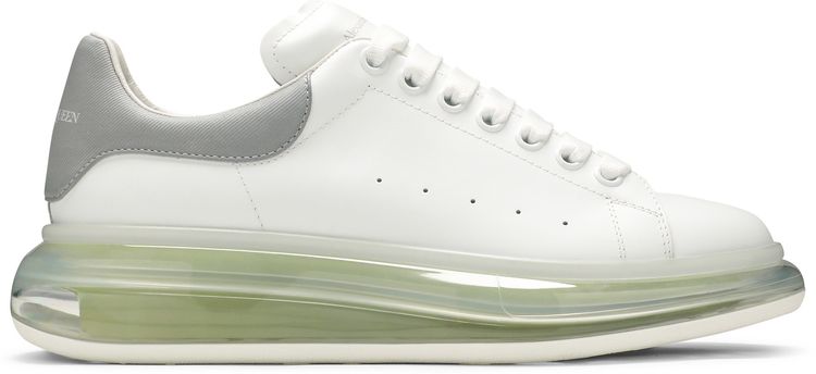 Alexander McQueen Oversized Sneaker Transparent Sole   White Gunmetal
