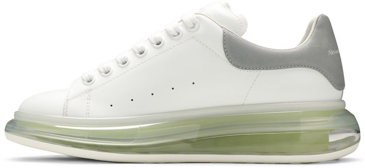 Alexander McQueen Oversized Sneaker Transparent Sole   White Gunmetal