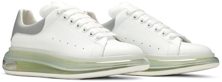 Alexander McQueen Oversized Sneaker Transparent Sole   White Gunmetal