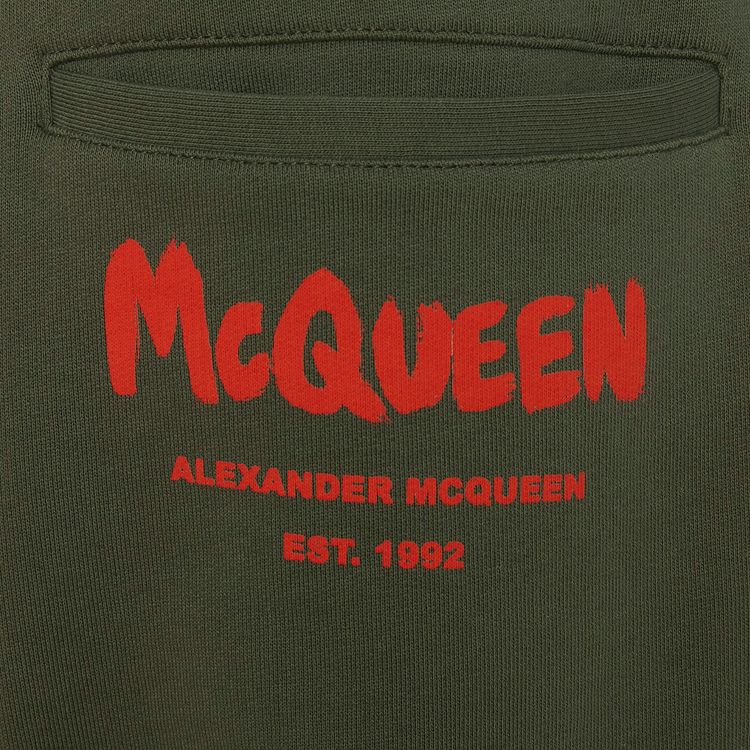 Alexander McQueen Graffiti Joggers KhakiOrange
