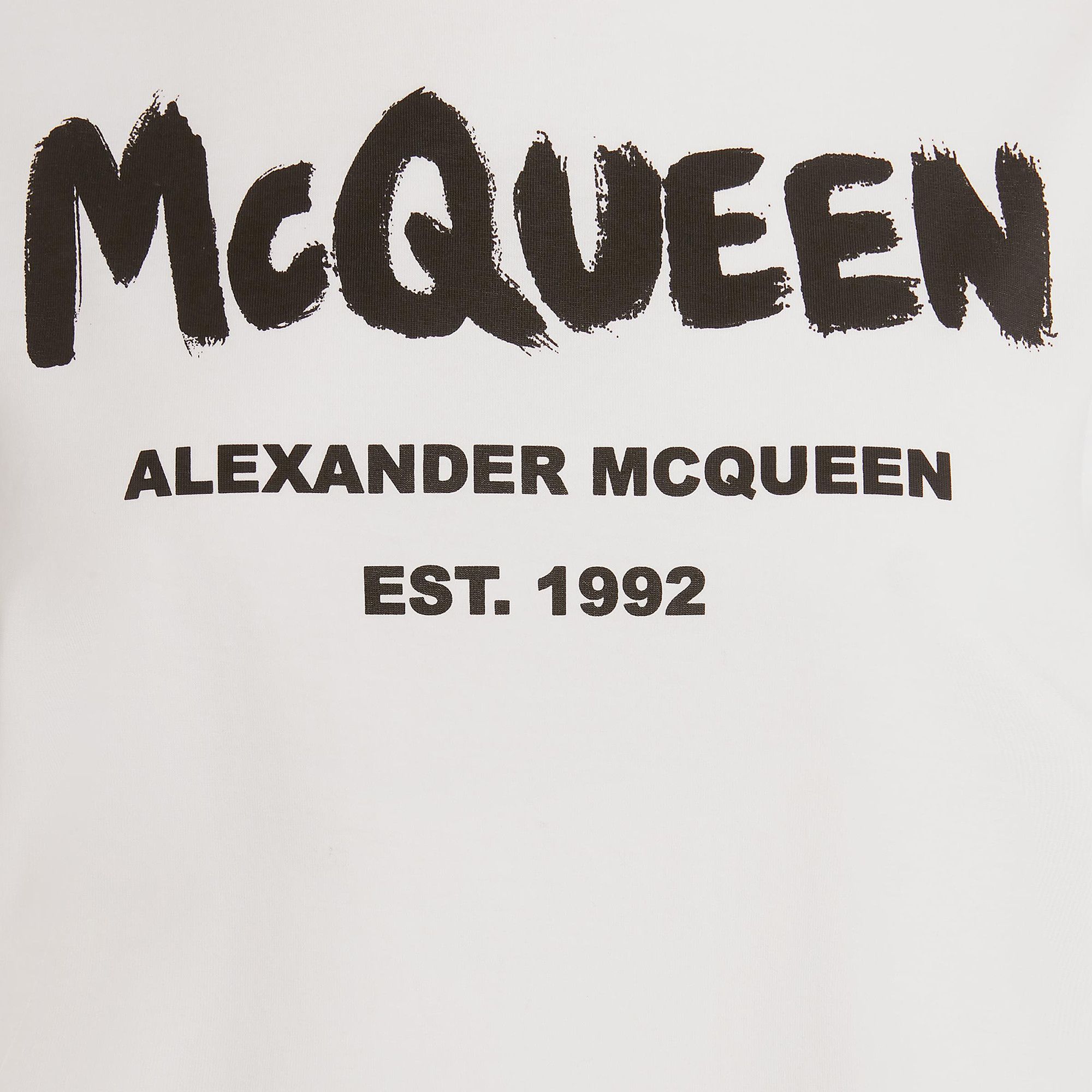 Buy Alexander McQueen Graffiti T-Shirt 'White/Black