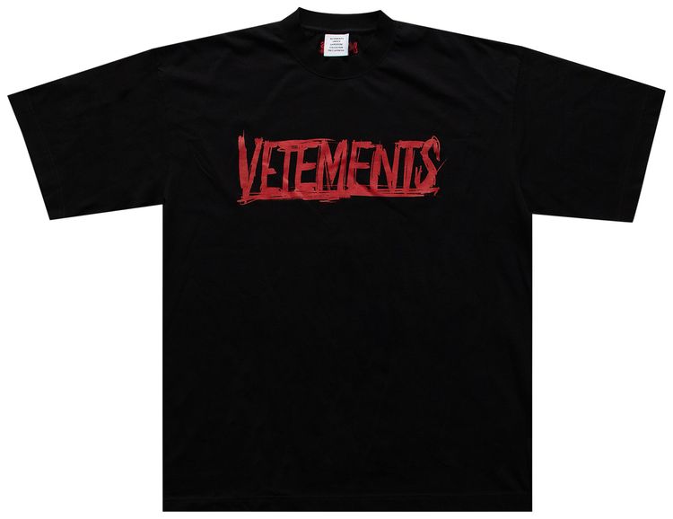 Vetements World Tour T Shirts BlackRed