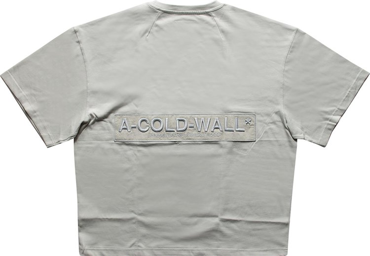 A Cold Wall Logo Embroidery T Shirt Chalk Grey