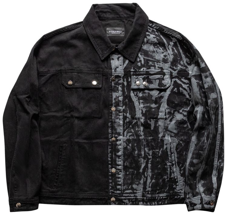 A Cold Wall Pigment Trucker Jacket Black