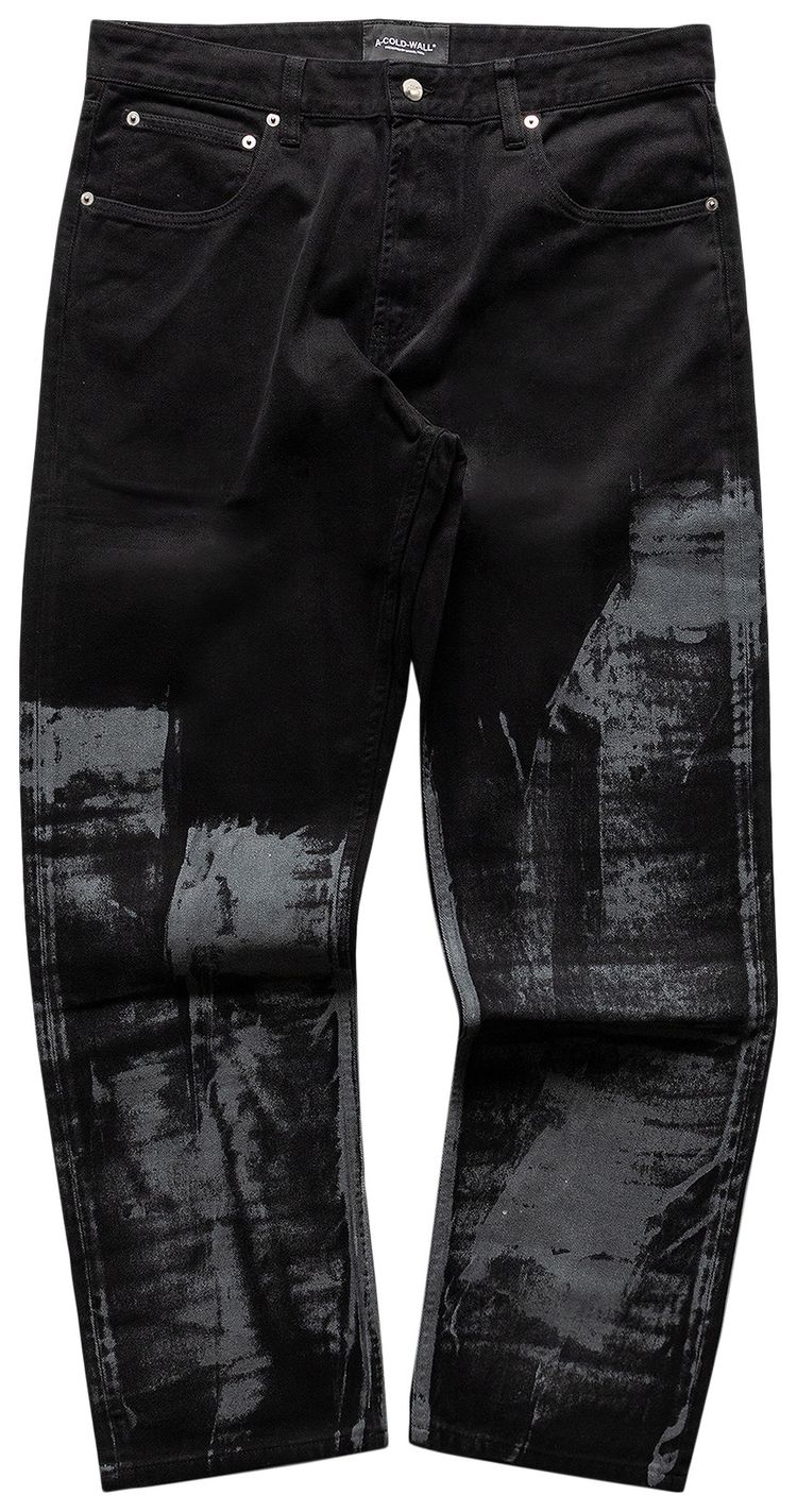 A Cold Wall Pigment Trucker Jeans Black