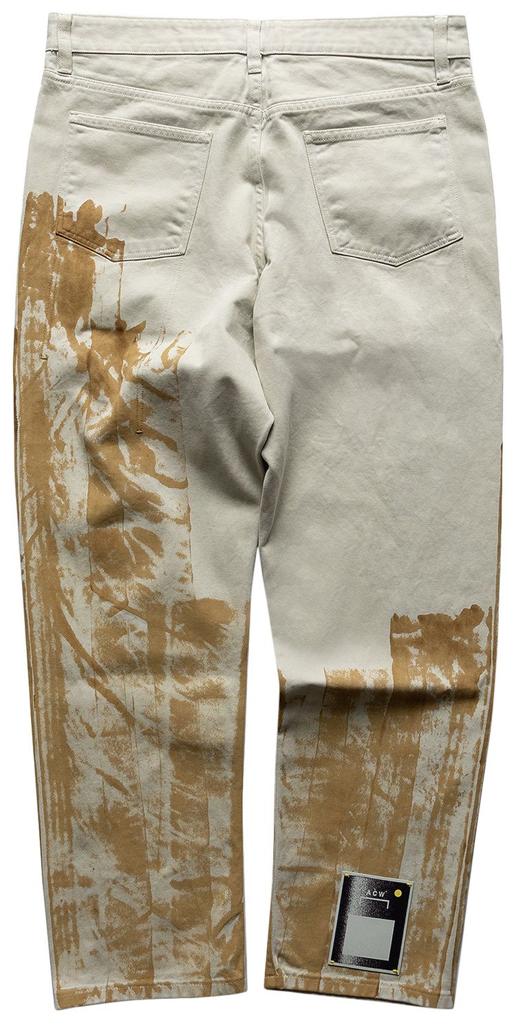 A Cold Wall Pigment Trucker Jeans Chalk White