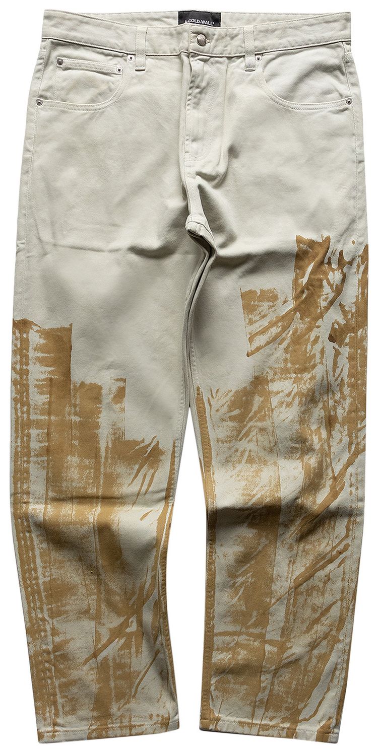 A Cold Wall Pigment Trucker Jeans Chalk White