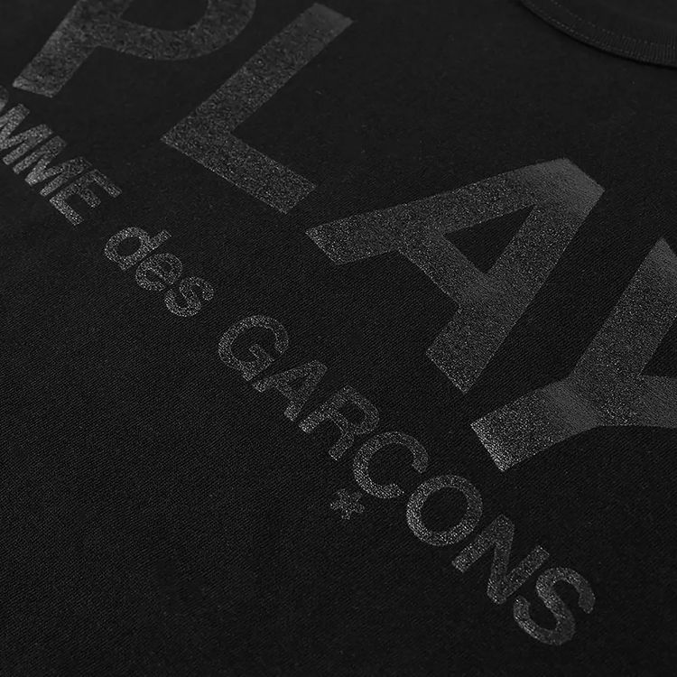 Comme des Garcons PLAY Play Logo Tee Black