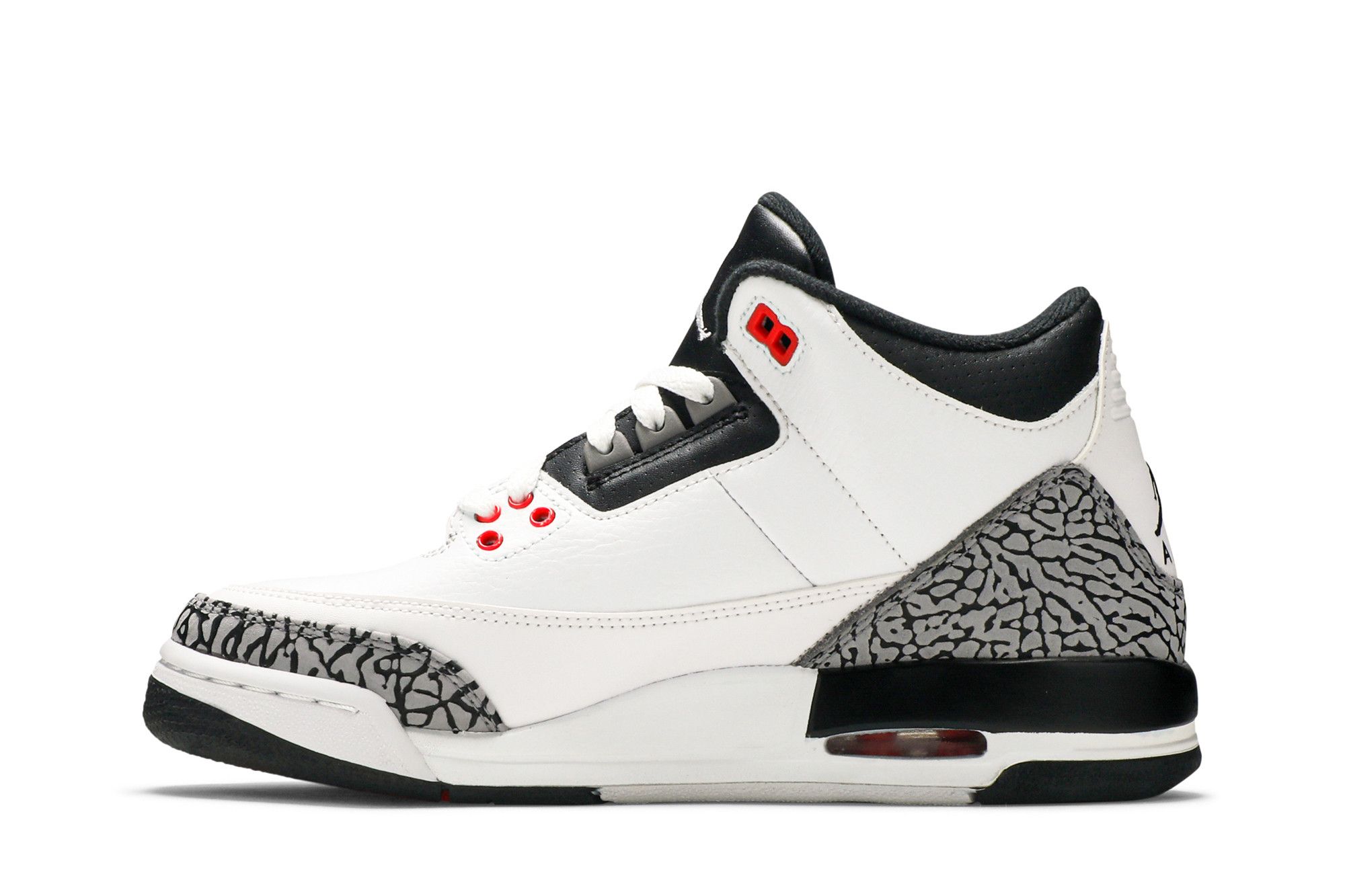 Jordan 3 white red black store