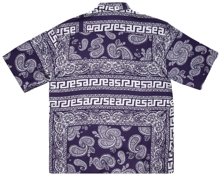 Aries Bandana Print Hawaiian Shirt Navy