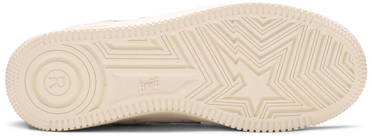 Bapesta Low Suede Heel   White