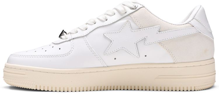 Bapesta Low Suede Heel   White