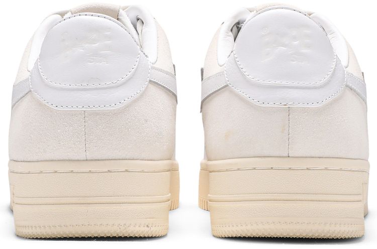 Bapesta Low Suede Heel   White