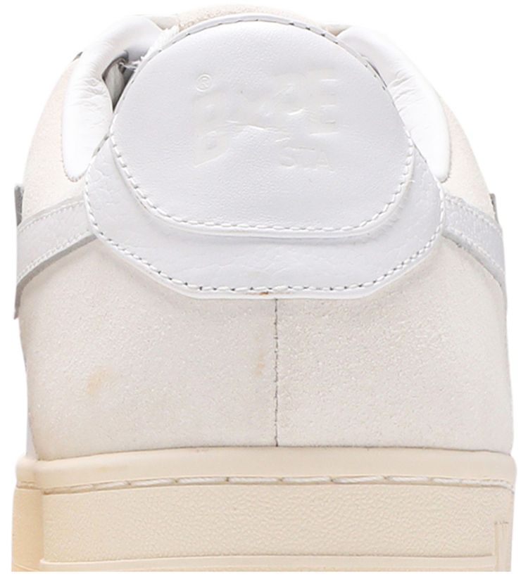 Bapesta Low Suede Heel   White