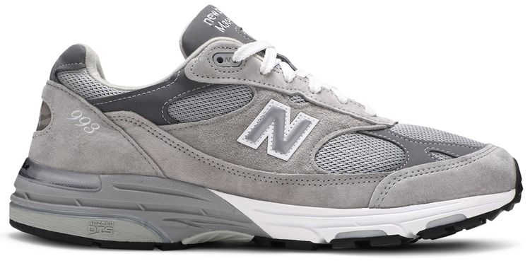 New Balance 993 Made in USA 2E Wide Grey White