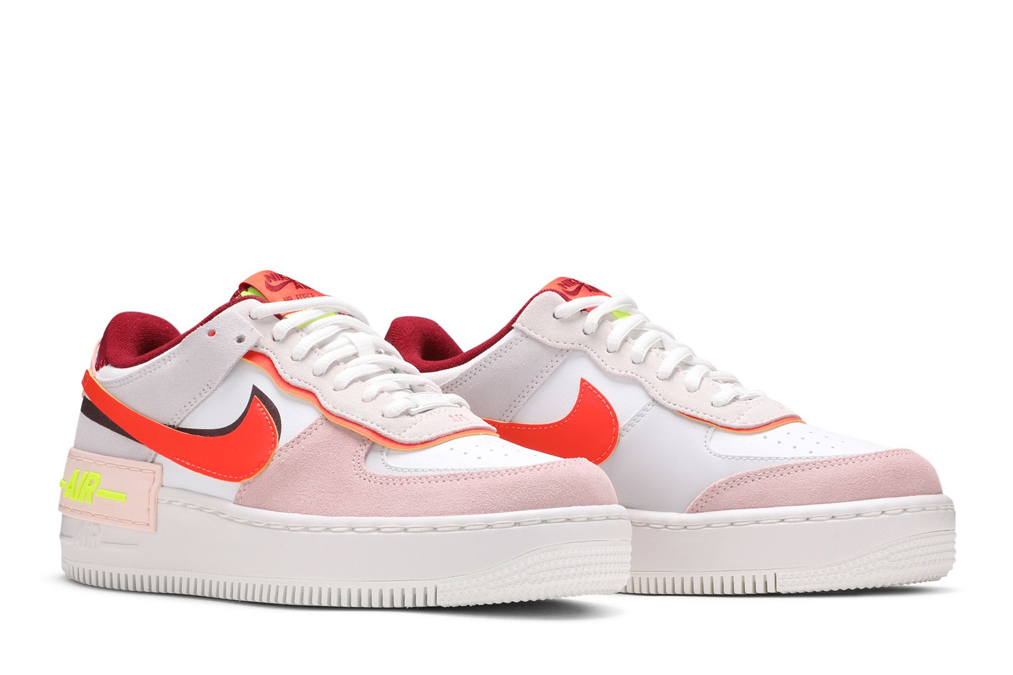 air force 1 shadow trainers team red orange pearl volt summit white