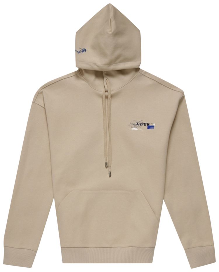 Ader Error Tape Logo Hoodie Ivory