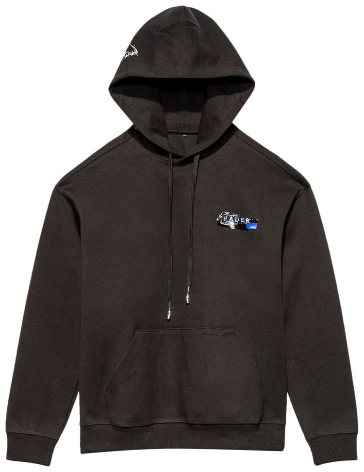 Ader Error Tape Logo Hoodie Black