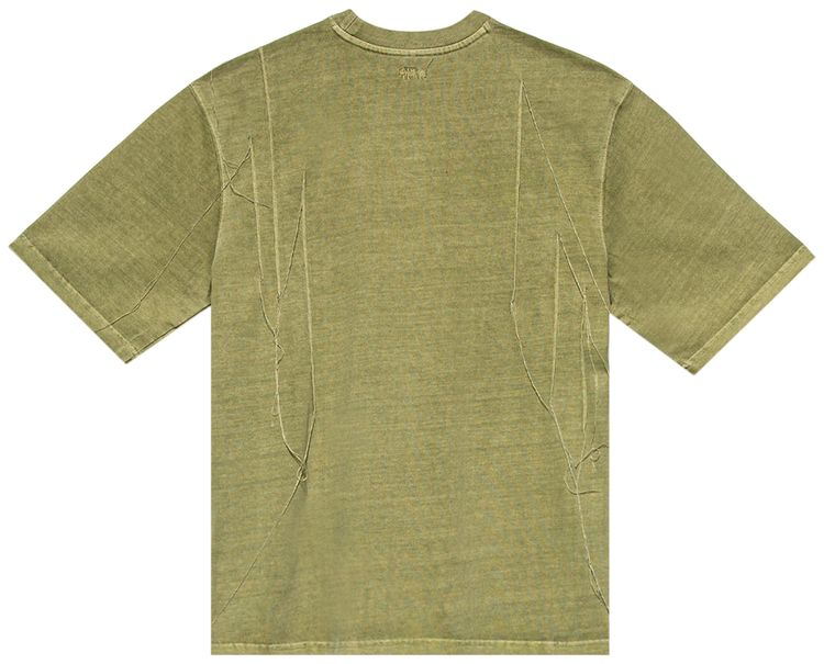 Ader Error Needle Logo T Shirt Khaki
